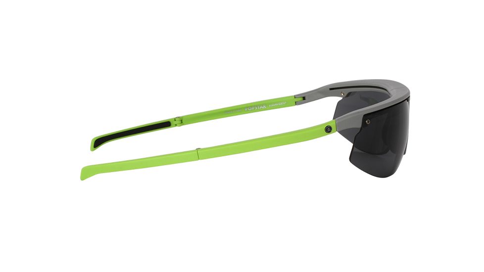 Popticals PopStar Sunglasses, Grey/Green Matte Frame, Gray Lens, Polarized, 010040-EMGP
