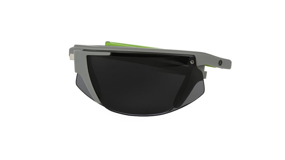 Popticals PopStar Sunglasses, Grey/Green Matte Frame, Gray Lens, Polarized, 010040-EMGP