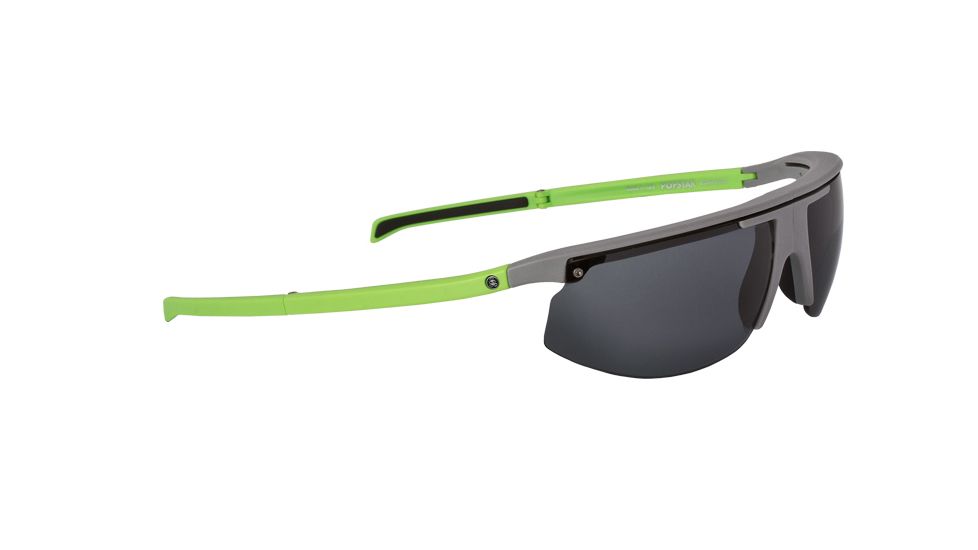 Popticals PopStar Sunglasses, Grey/Green Matte Frame, Gray Lens, Polarized, 010040-EMGP