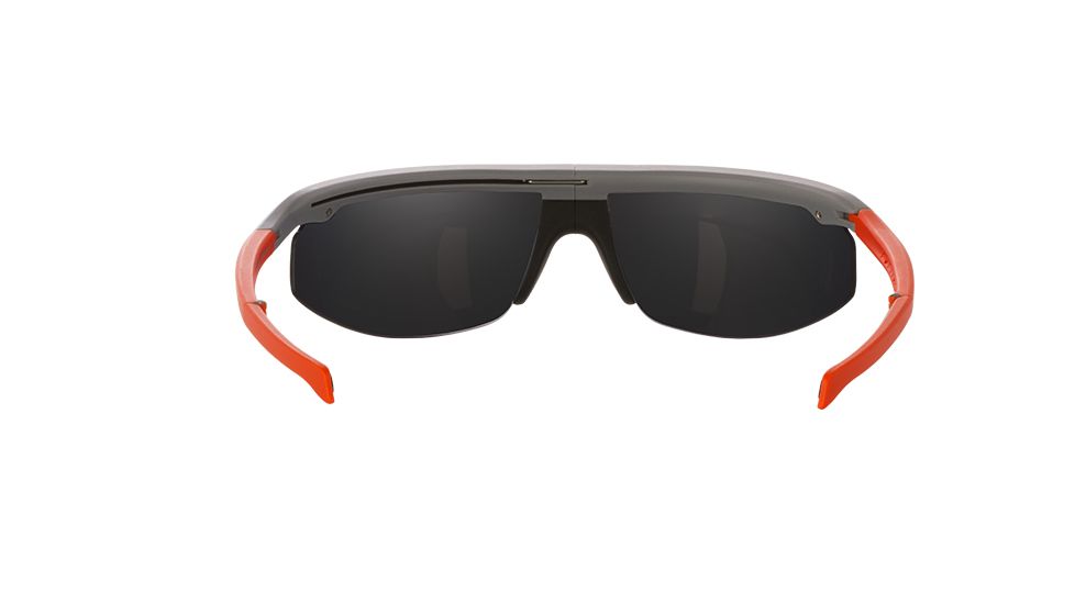 Popticals PopStar Sunglasses, Grey/Orange Matte Frame, Gray/Orange Mirror Lens, Polarized, 010040-OMGP