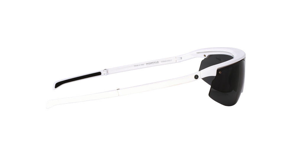 Popticals PopStar Sunglasses, White Matte Frame, Gray Lens, Polarized, 010040-WMGP