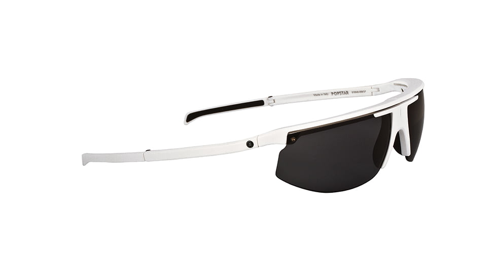 Popticals PopStar Sunglasses, White Matte Frame, Gray Lens, Polarized, 010040-WMGP