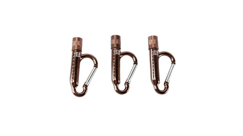 Porta Brace 3pc Carabiner Clip w/Flash Light CARA-BRNZ3