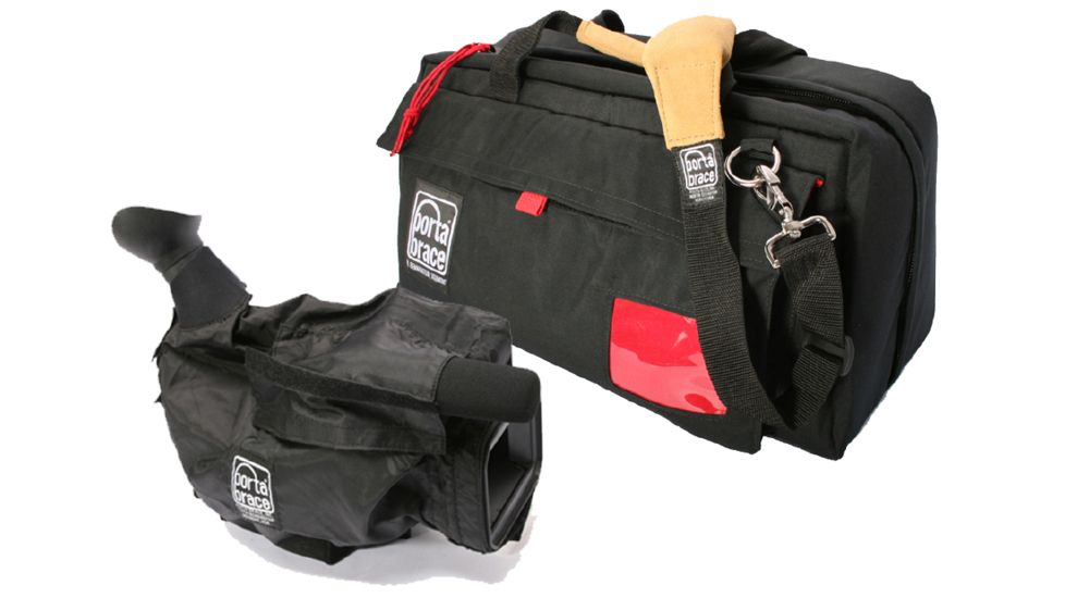 Portabrace CS-DV4RQS-M4 Large Mini-DV Camera Case w/ Quick Slick Mini-Rain Slicker - Black