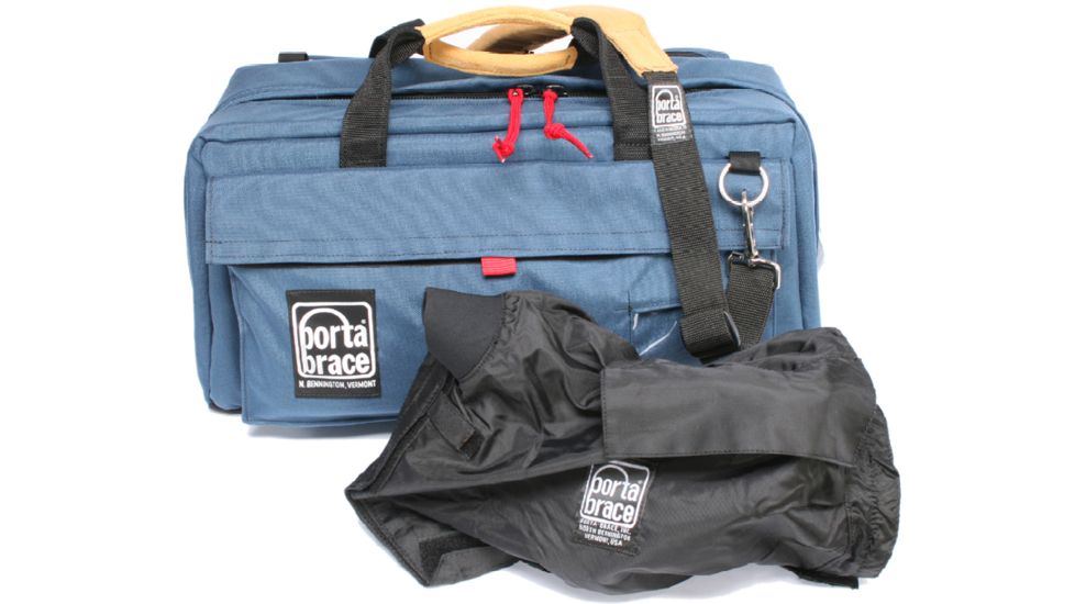 PortaBrace CS-DV4UQS-M3 Video Camera Case with Quick Slick Camera cover - Blue