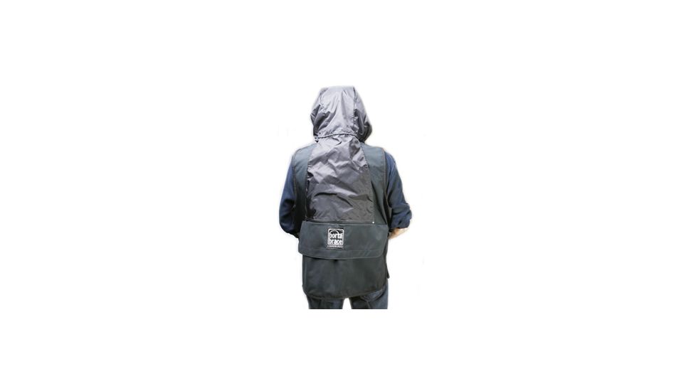 Porta-Brace VV-LBLH Video Vest, Large with Hood - Black