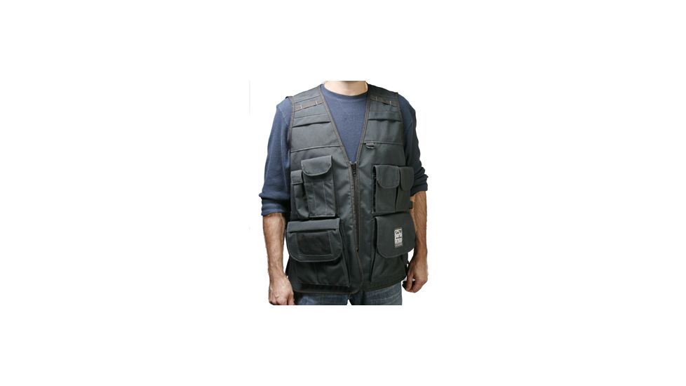PortaBrace Large Video Vest with Rain Hood - Black