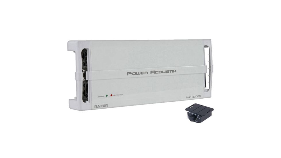 Power Acoustik Marine Class D Mono Amp 2300 Watts Max, White MA12300D