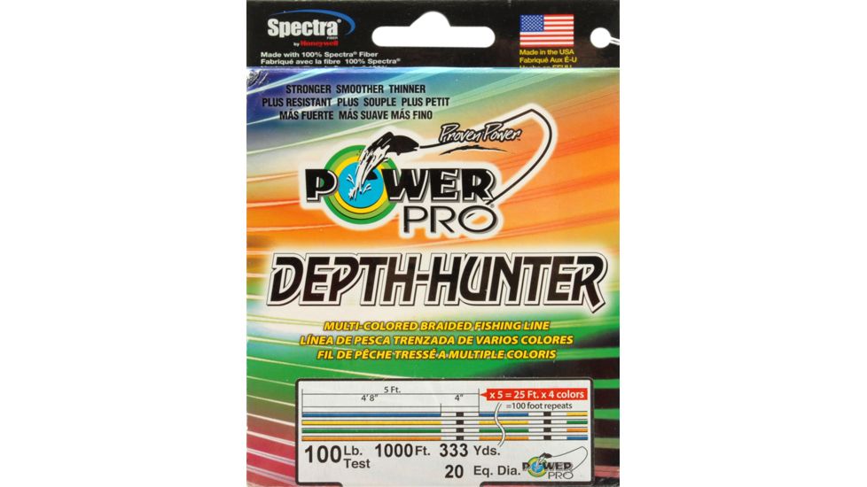 Power Pro 100Lbx1000 Ft Depth Hunter Metered 065098
