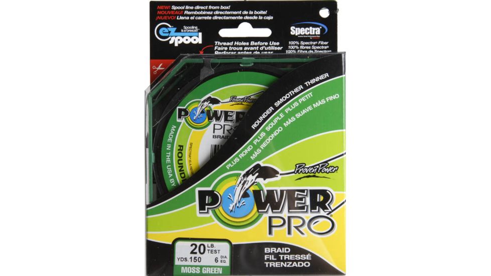 Power Pro Braided Line Moss Green 150 yds. - 20 lb. Test, Green 195727