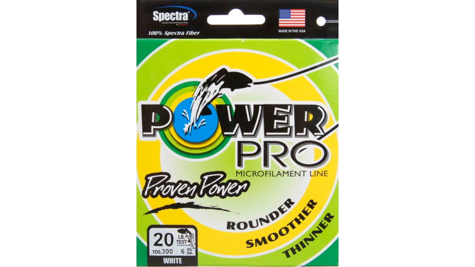 Power Pro Braided Line White 300 yds. - 20 lb. Test, White 073583