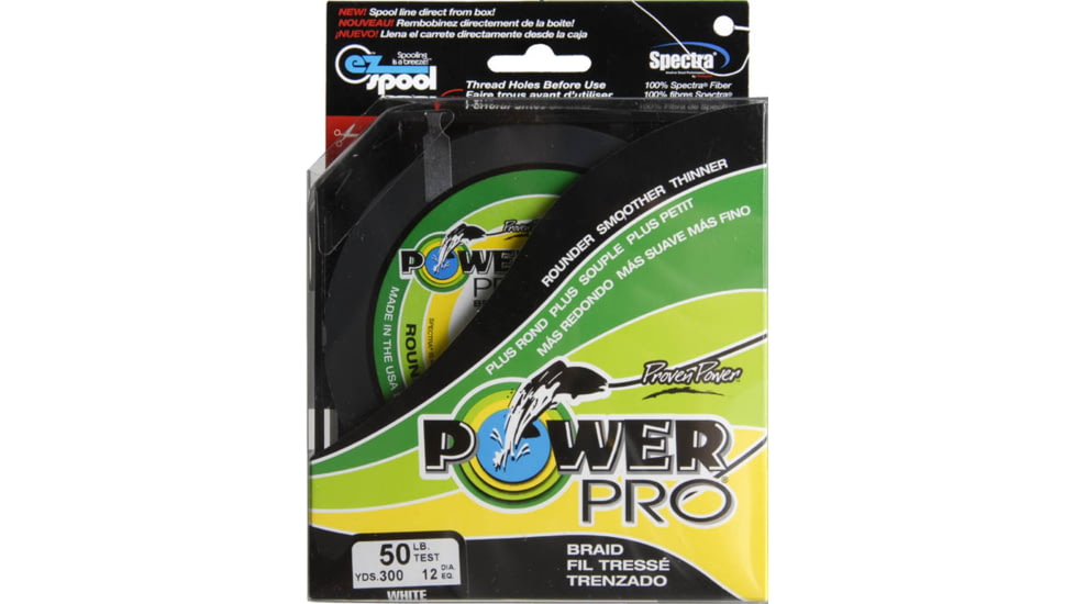 Power Pro Braided Line White 300 yds. - 50 lb. Test, White 325712
