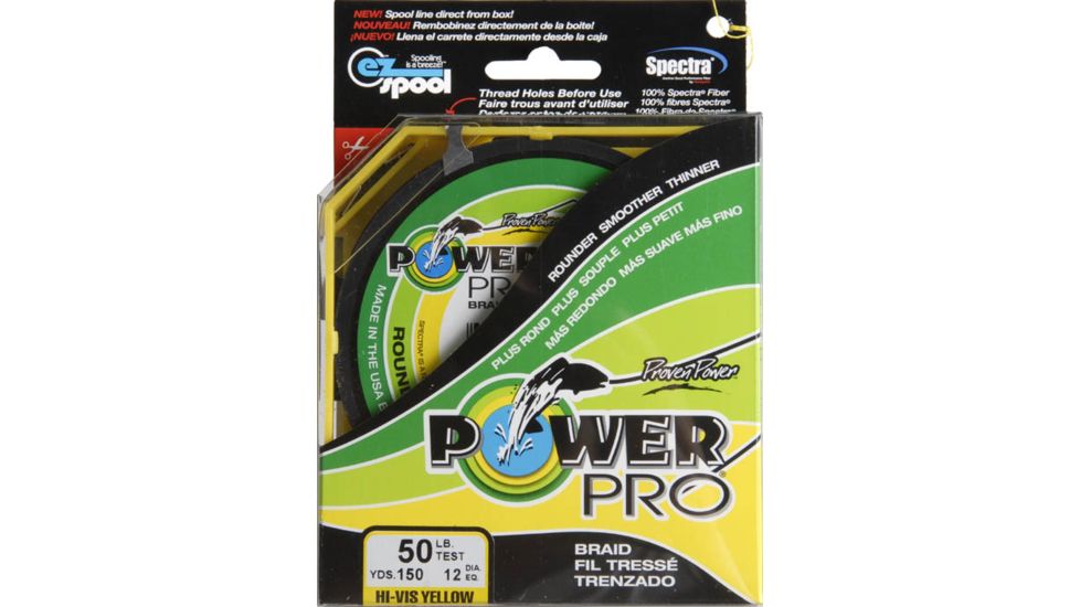 Power Pro Braided Line Yellow 150 yds. - 50 lb. Test, Yellow 714048