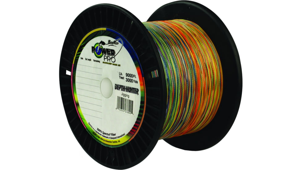 Power Pro Depth-Hunter Braided Fishing Line, 100lbs, 3000 yds, Multi Color, 21101003000J