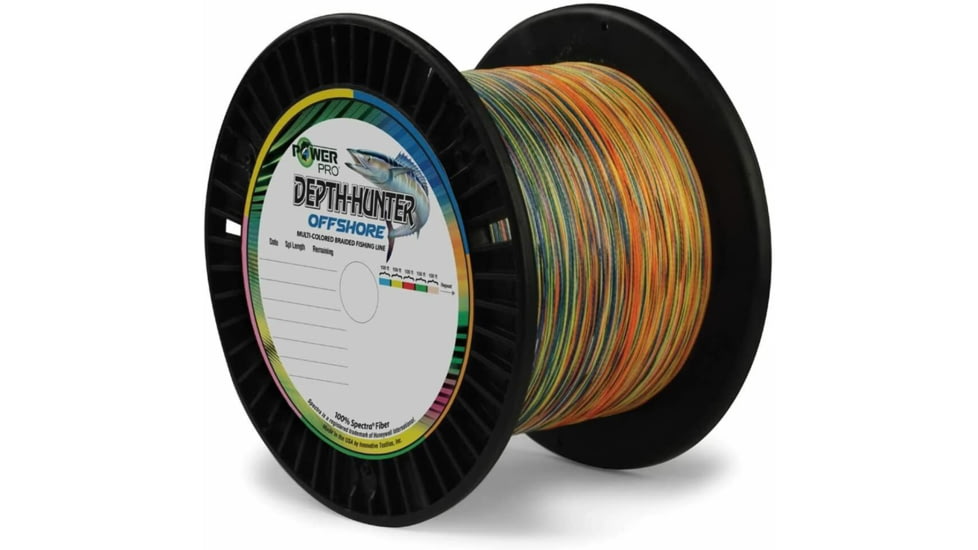 Power Pro Depth Hunter Offshore 80lb 3000yds 5 Colors Every 100ft &amp; Black Mark Every 50ft, 21100803000WHJ
