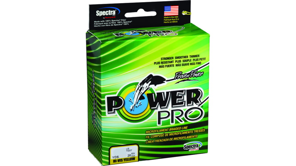 Power Pro Spectra Braided Fishing Line 100lb 500yd Hi-Vis Yellow, 21101000500Y