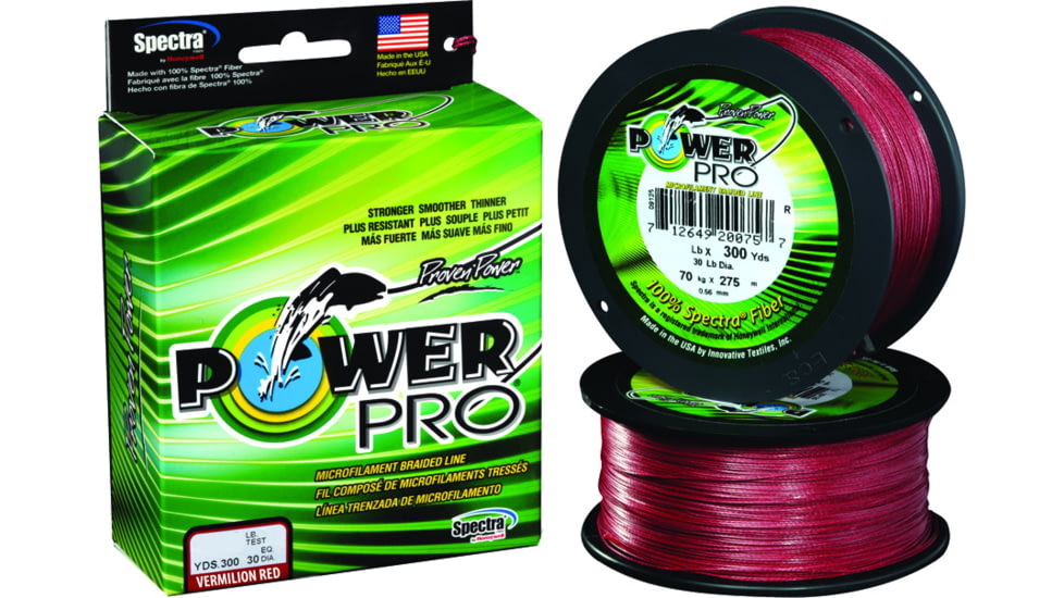 Power Pro Spectra Braided Fishing Line 150lb 300yd Vermillion Red, 21101500300V