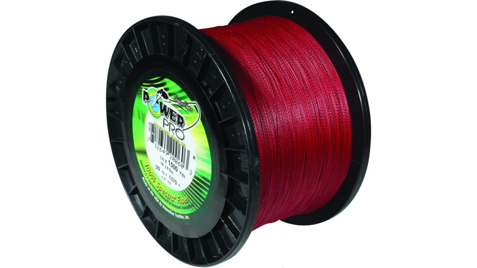 Power Pro Spectra Braided Fishing Line 50lb 1500yd Vermillion Red, 21100501500V