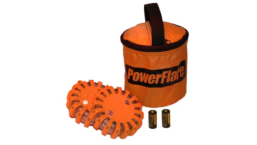 Powerflare PF-200 Softpack,  2 Safety Lights,Amber LED,Orange Bag,2 Batteries, Orange Shell SP2O-A-O
