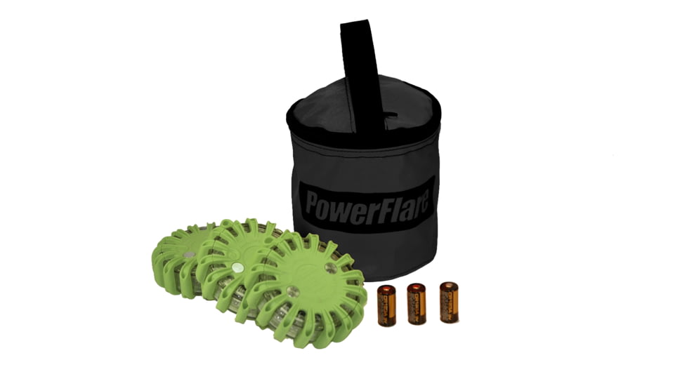 Powerflare PF-200 Softpack,  3 Safety Lights,Infrared LED,Black Bag,3 Batteries, Olive Drab Shell SP3BK-I-OD