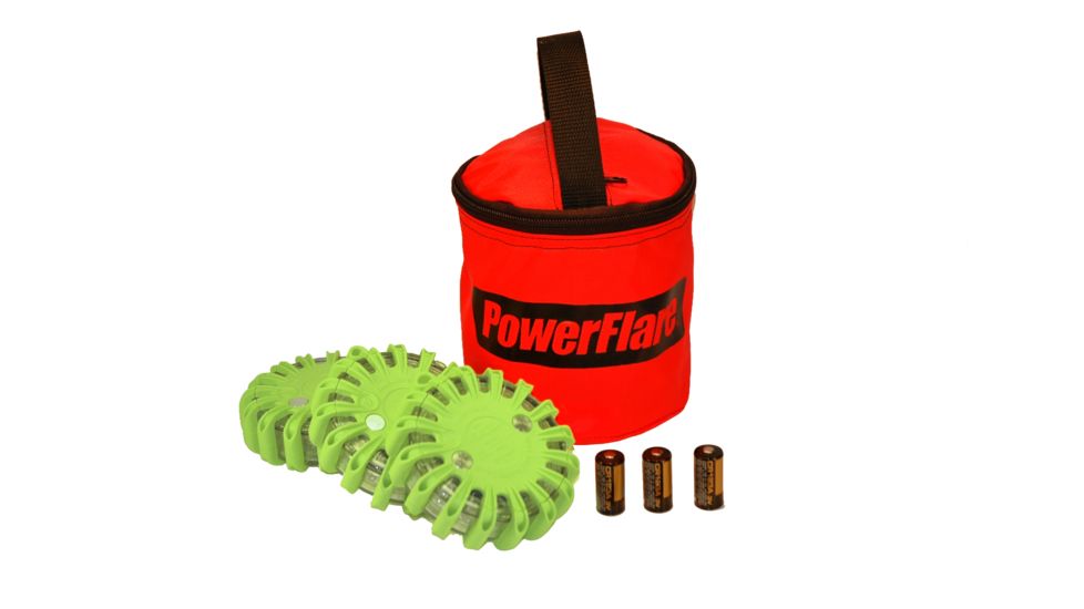 Powerflare PF-200 Softpack,  3 Safety Lights,Infrared LED,Red Bag,3 Batteries, Olive Drab Shell SP3R-I-OD