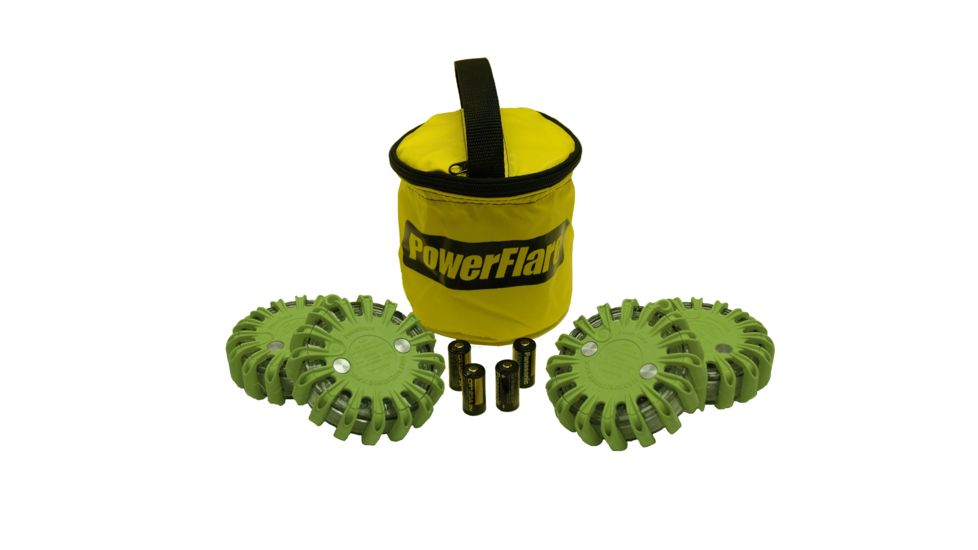Powerflare PF-200 Softpack,  4 Safety Lights,Infrared LED,Yellow Bag,4 Batteries, Olive Drab Shell SP4Y-I-OD