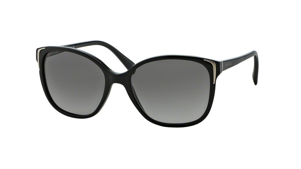 Prada PR01OS Sunglasses 1AB3M1-55 - Black Frame, Grey Gradient Lenses