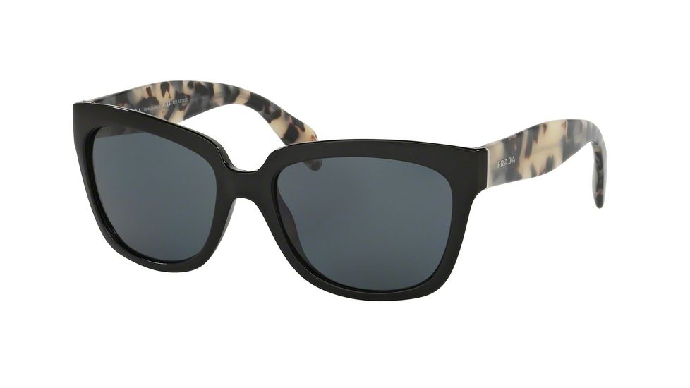 Prada PR07PSA Sunglasses 1AB1A1-56 - Black Frame, Gray Lenses