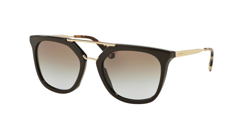 Prada PR13QSA Sunglasses DHO4S2-54 - Brown Frame, Light Blue Grad Light Brown Lenses