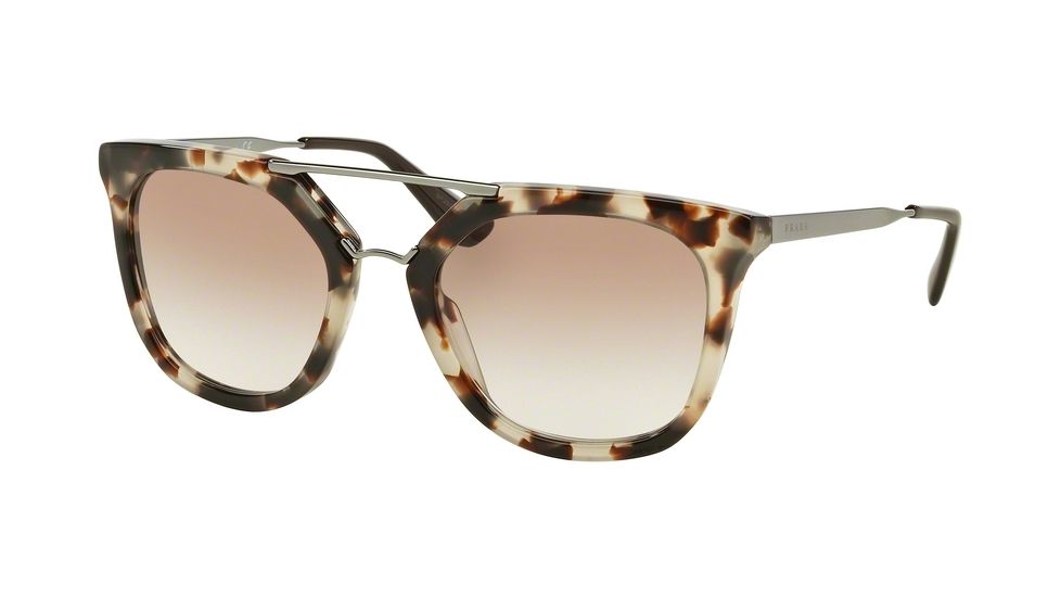 Prada PR13QSA Sunglasses UAO1L0-54 - Spotted Opal Brown Frame, Brown Gradient Lenses