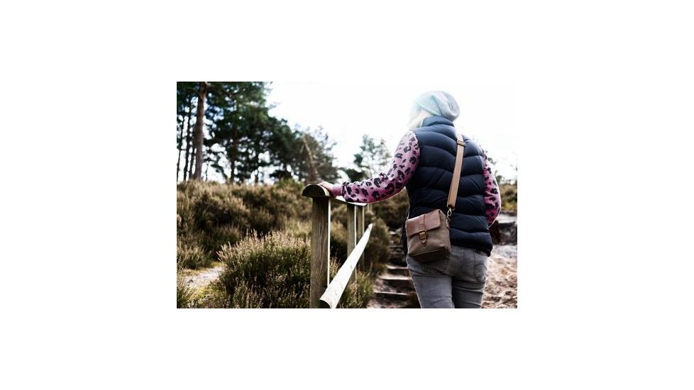 Praktica Heritage Leather Binocular Shoulder Bag, Brown/Tan PRA189