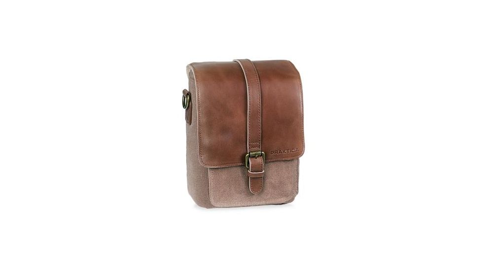 Praktica Heritage Leather Binocular Shoulder Bag, Brown/Tan PRA189