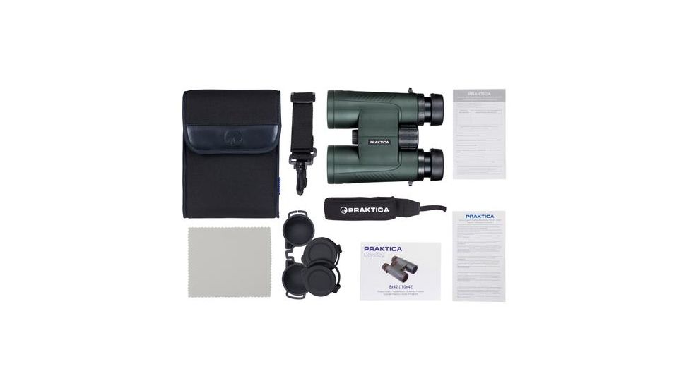 Praktica Odyssey 10x42 Binoculars, Green PRA139