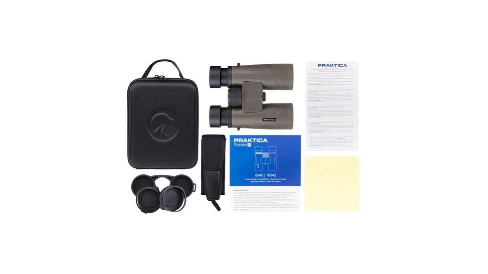 Praktica Pioneer R Binoculars, 10x42mm, Roof Prism, Umber, PRR1042BR