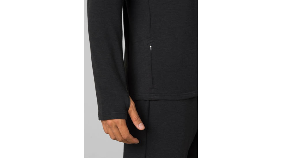 prAna Altitude Tracker 1/4 Zip II - Mens, Black, Large, 1972591-001-ST-L