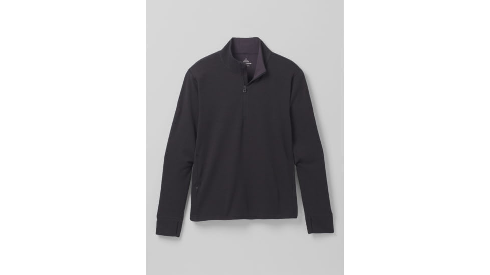 prAna Altitude Tracker 1/4 Zip - Mens, Black, S, 1963891-001-ST-S