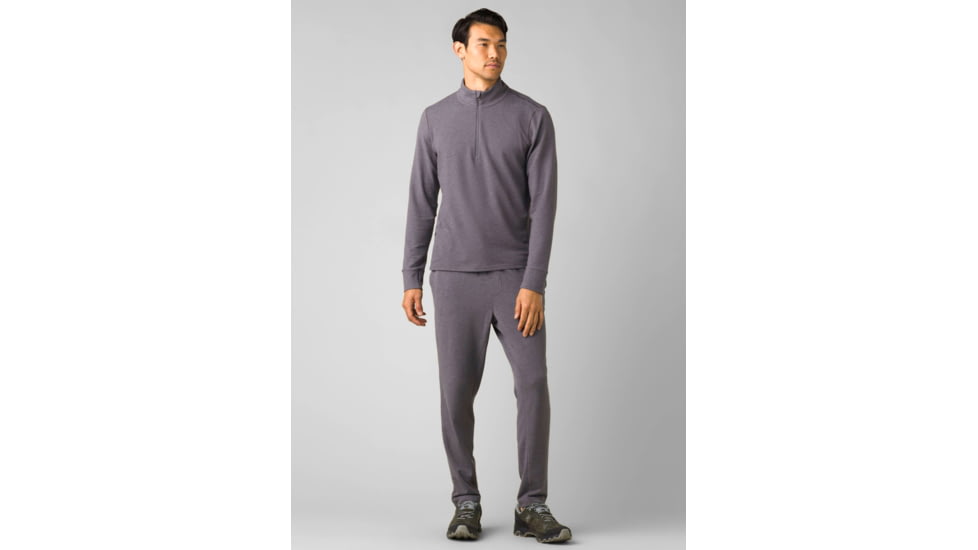 prAna Altitude Tracker 1/4 Zip - Mens, Heather Grey, Small, 1963891-020-ST-S