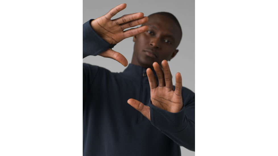 prAna Altitude Tracker 1/4 Zip - Mens, Nautical, L, 1963891-400-ST-L