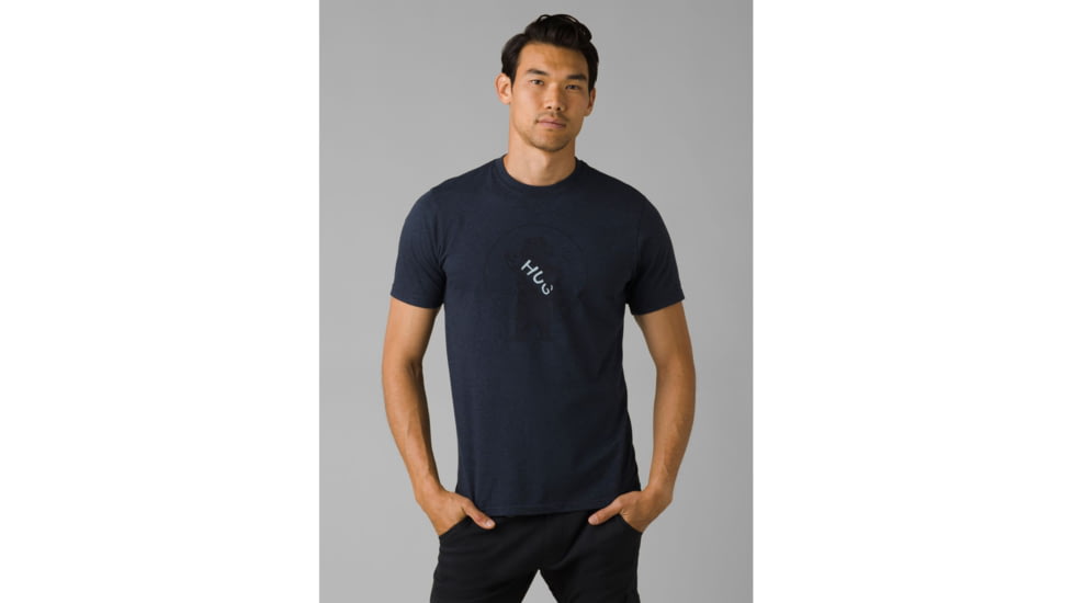 prAna Bear Squeeze Journeyman 2 T-Shirt, Nautical Heather, Small, 1966821-400-ST-S