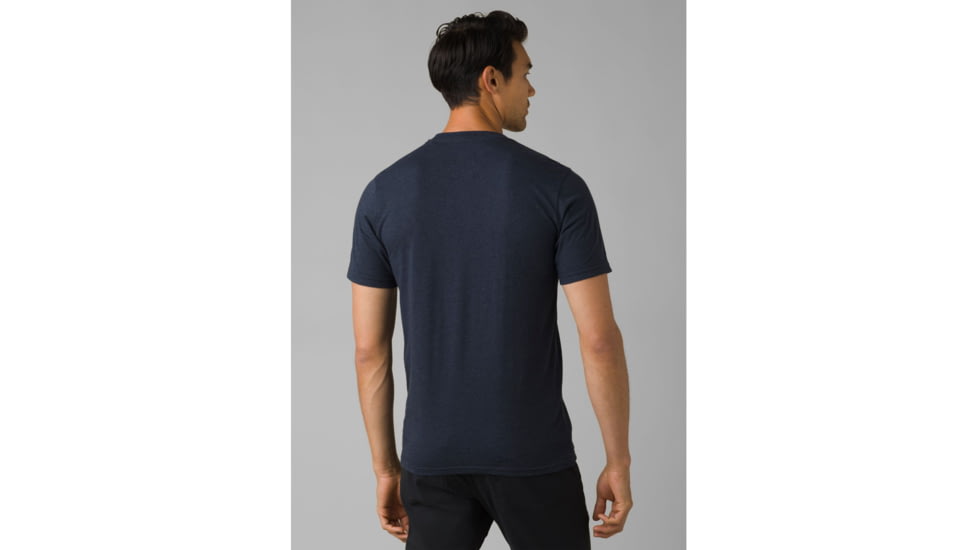 prAna Bear Squeeze Journeyman 2 T-Shirt, Nautical Heather, Small, 1966821-400-ST-S