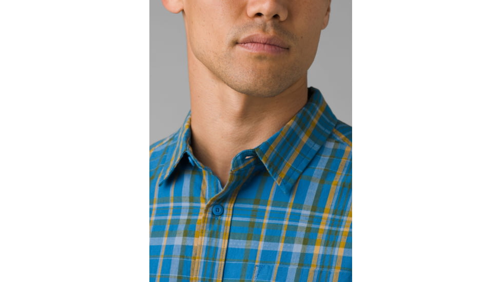 prAna Benton Shirt - Mens, Blue Waters, M, 1970201-400-ST-M