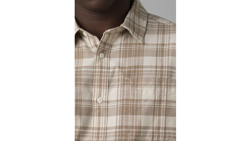 prAna Benton Shirt - Mens, Chalk, L, 1970201-100-ST-L