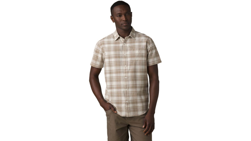 prAna Benton Shirt - Mens, Chalk, L, 1970201-100-ST-L
