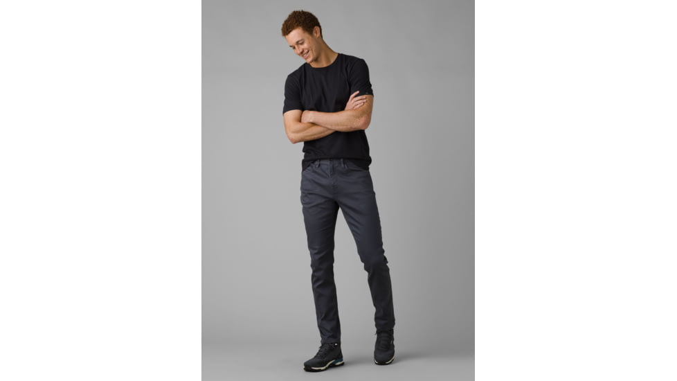 prAna Bridger Slim Tapered Jean Jeans, 32 Inseam, Chalkboard, 34, 1964791-020-32-34