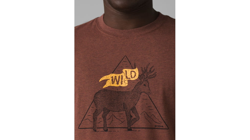 prAna Buck Wild Journeyman 2 T-Shirt, Clove Heather, Large, 1966771-600-ST-L