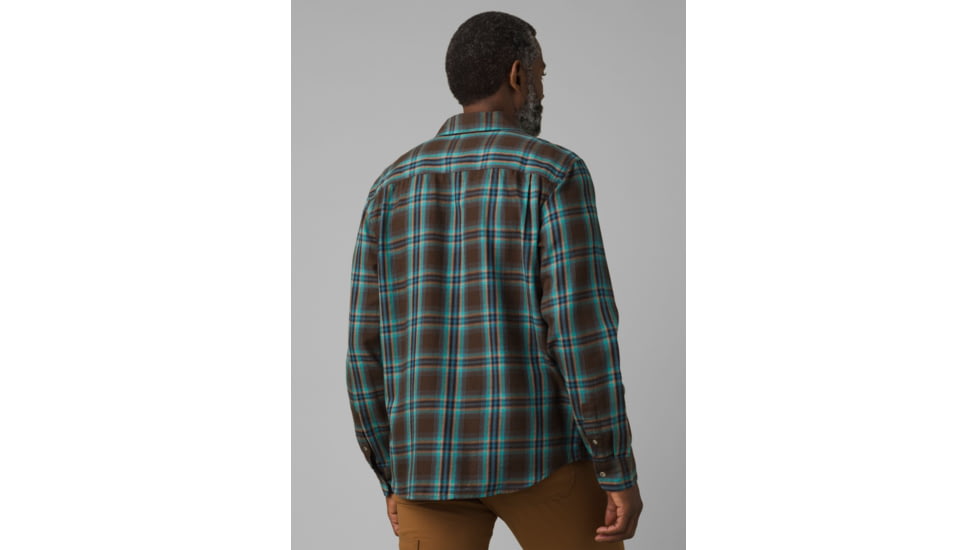 prAna Dolberg Flannel Shirt, Pumpernickel, Small, 1964361-200-ST-S
