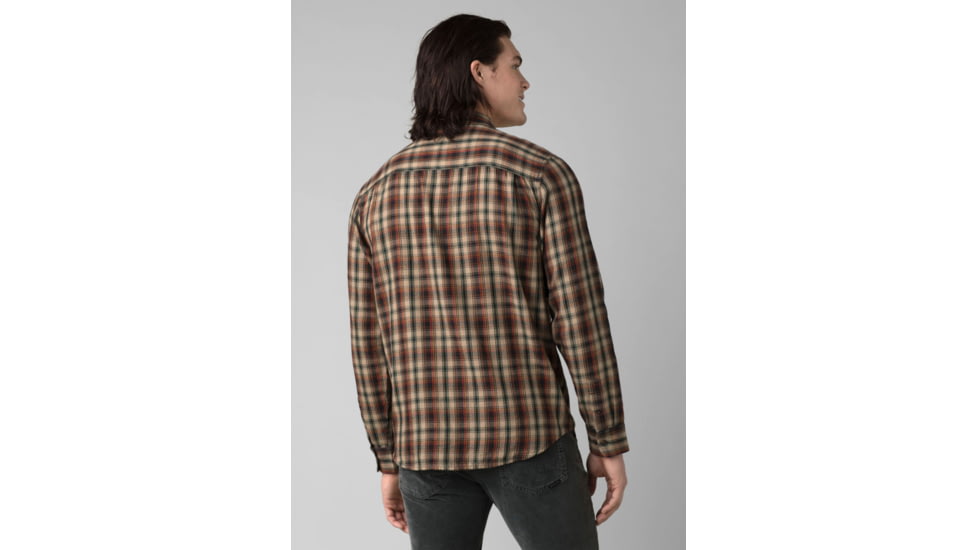 prAna Dolberg Flannel Shirt, Sandbar, Extra Large, 1964361-251-SL-XL