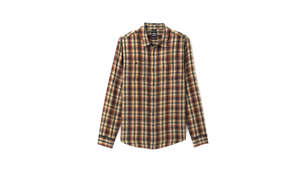 prAna Dolberg Flannel Shirt, Sandbar, Extra Large, 1964361-251-SL-XL
