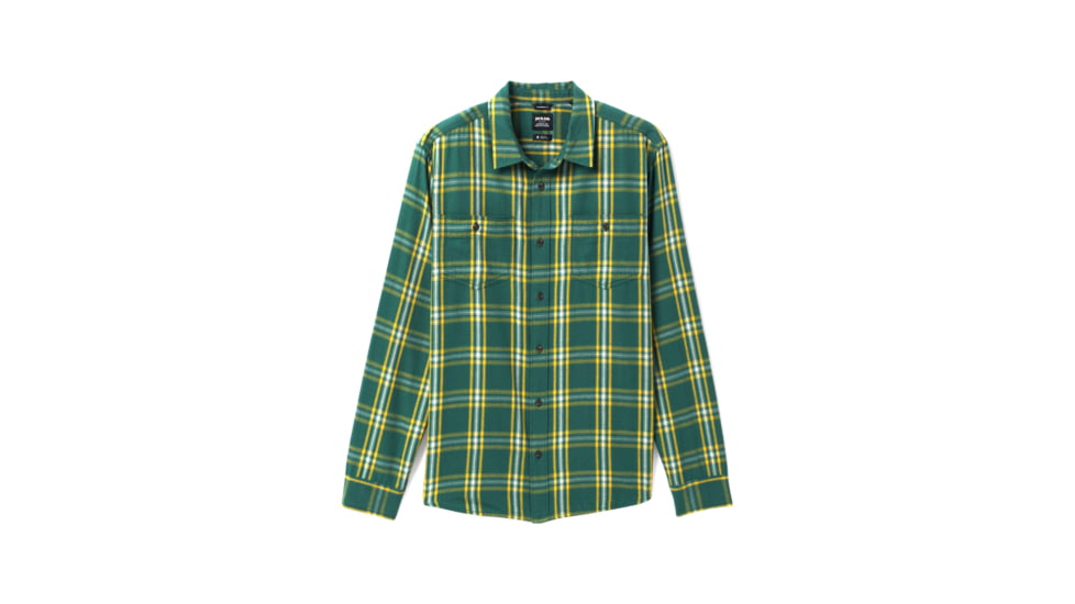 prAna Dolberg Flannel Shirt, Soft Pine, Extra Large, 1964361-301-SL-XL