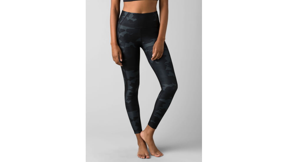 prAna Electa Legging II Printed - Women's, Small, Multi Black Camo, 1972051-001-S